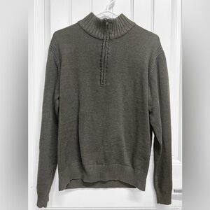 Men’s Kenneth Cole Reaction long sleeve 1/4 zip dark gray sweater